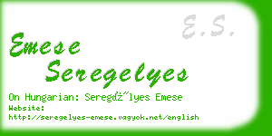 emese seregelyes business card